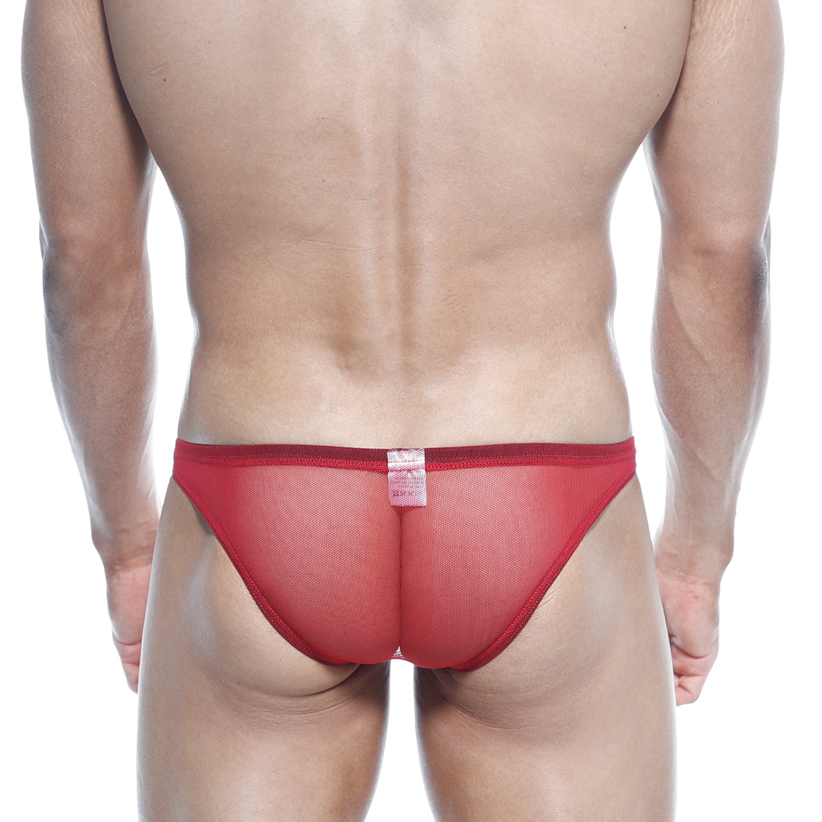 MetroMaleWear net bikini red 1104-12 red mesh briefs with snug form-fitting design for comfortable wear
