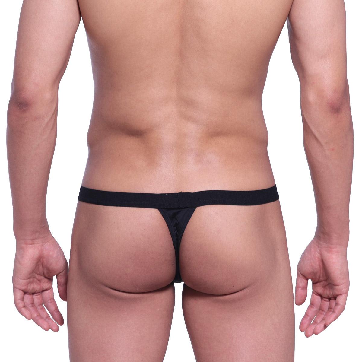 Black MetroMaleWear big pouch thong made of smooth stretchy fabric with narrow waistband for comfortable wear