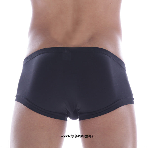 MetroMaleWear microfiber boxster black briefs with a smooth, form-fitting design and elastic waistband