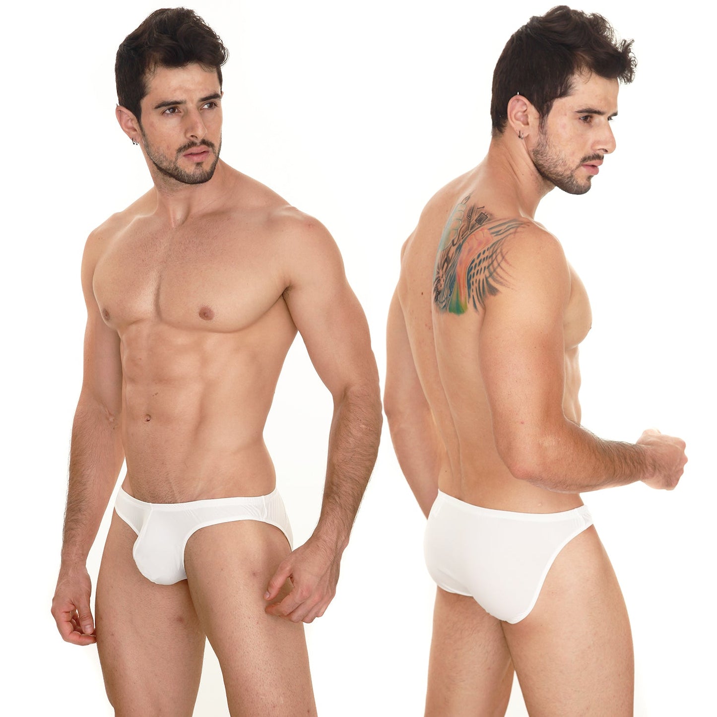 White cotton briefs metro male wear perfect scene askin bikini 2003-00 front view for comfortable daily wear