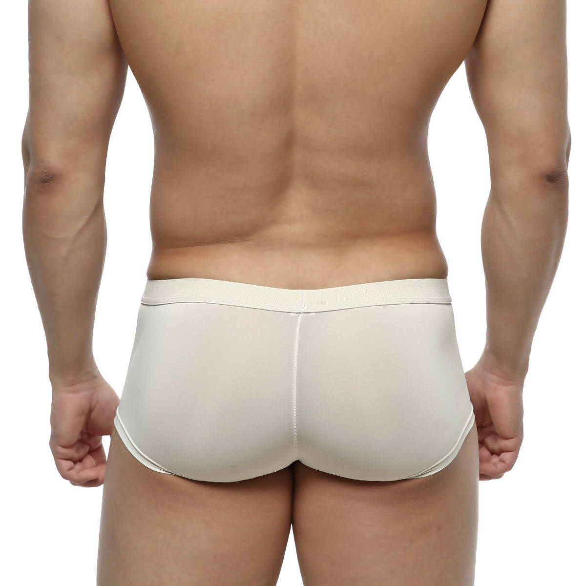 Cream-colored MetroMaleWear Lupin Trunk 2026-05 briefs with seamless fabric and narrow waistband for a smooth fit