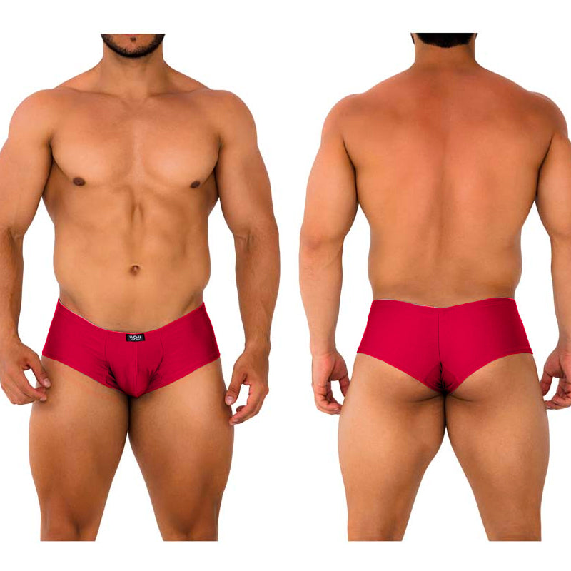 MetroMaleWear cheek burgundy 2028-29 red men’s briefs with a snug fit and smooth stretchy fabric