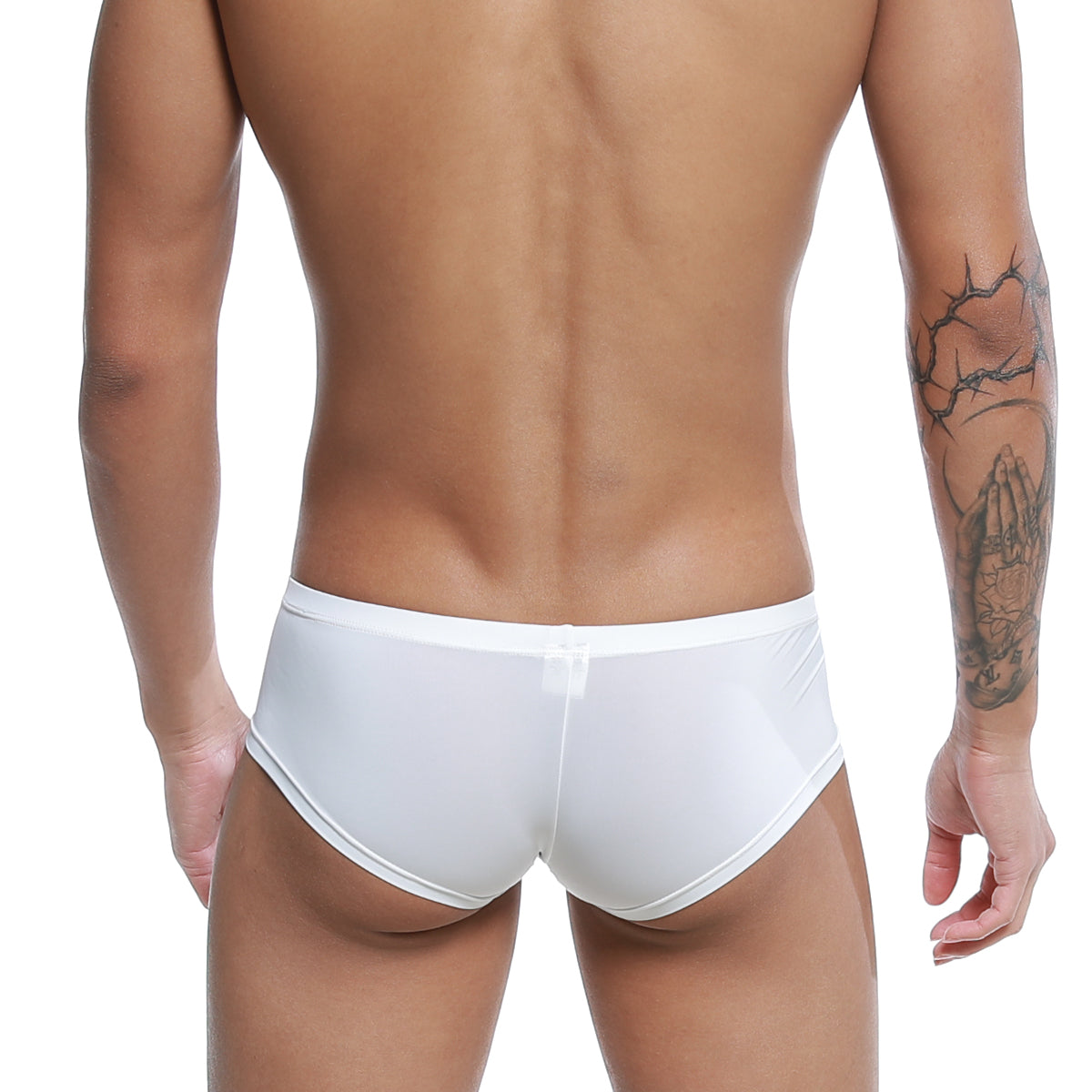 MetroMaleWear cannon boxer white 2213-00 sleek white form-fitting satin finish briefs for comfortable wear