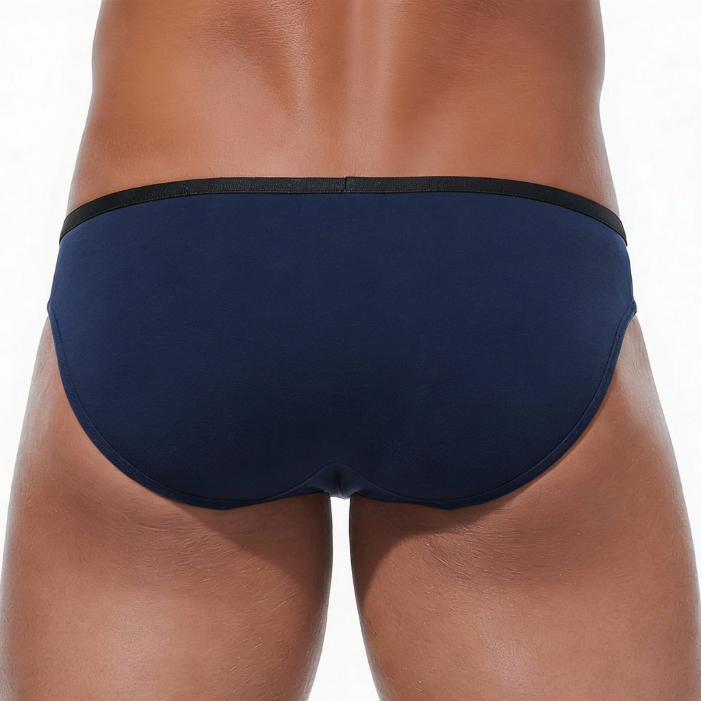 Navy blue briefs with black elastic waistband from metromalewear continete brief dark blue 2226-28 for comfortable wear