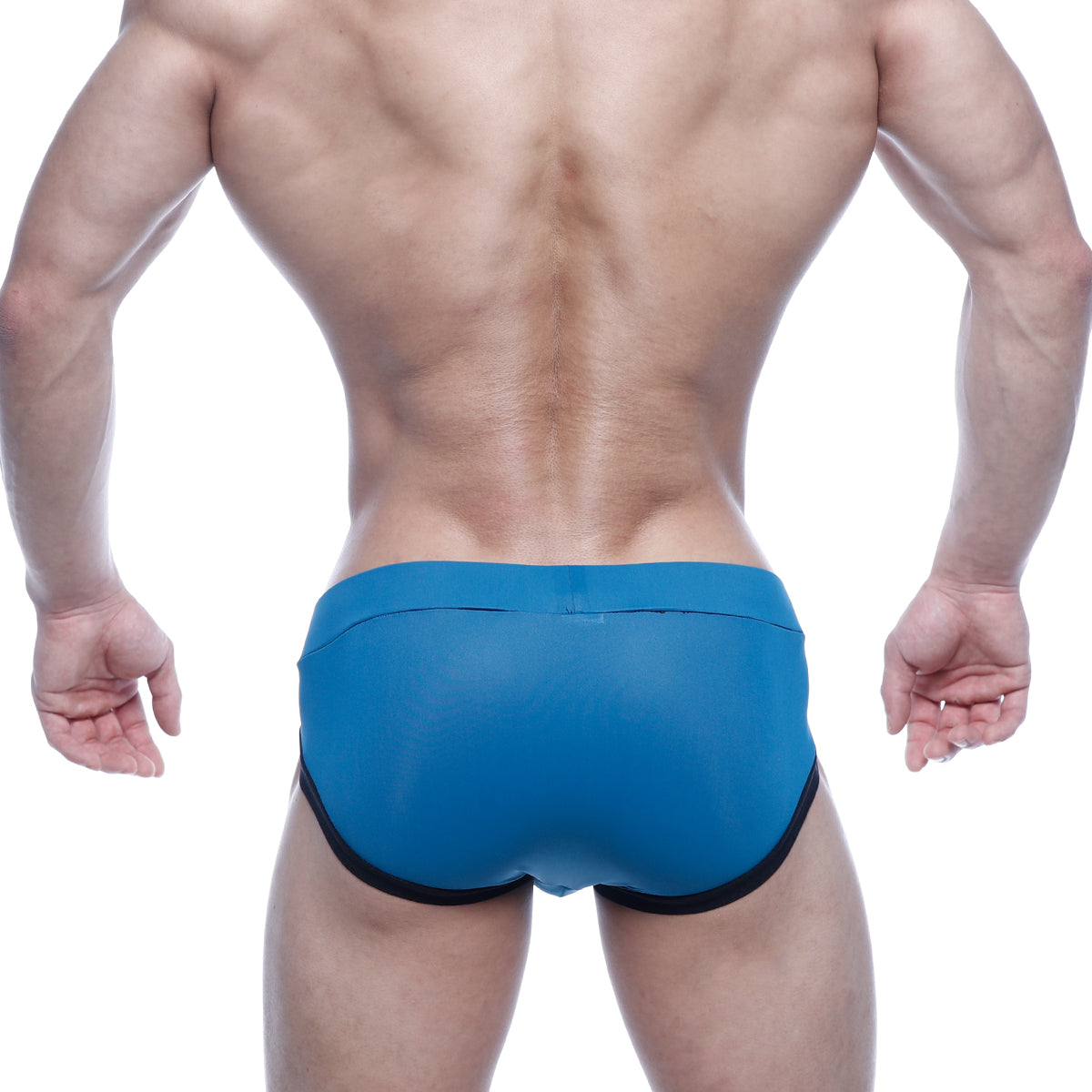 Metro malewear filosofico bikini petrol swim trunks in blue with black trim designed for comfortable beachwear