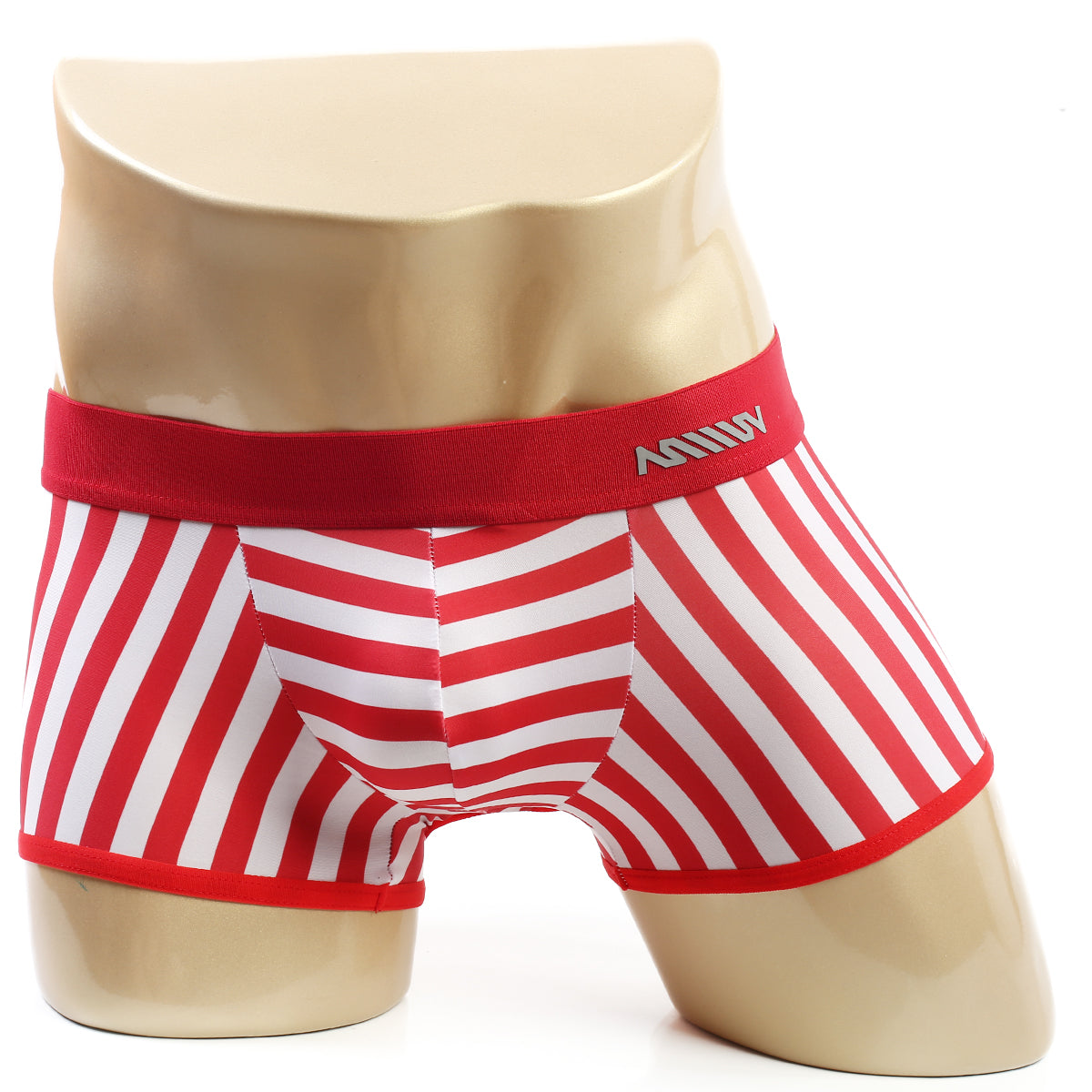MetroMaleWear pierrot boxer jock red 2306-41 red and white striped men’s boxer briefs with solid red anhui waistband