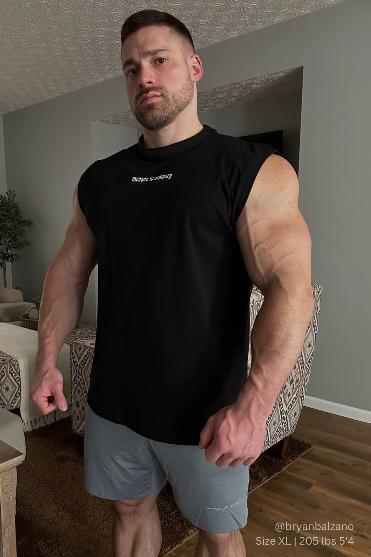 Jed North Men's Sleeveless Muscle Tee - Black