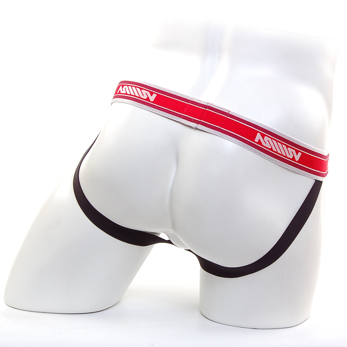 MetroMaleWear Hip Jock Strap Navidad 3001-07 black and red briefs with white logo waistband for stylish support