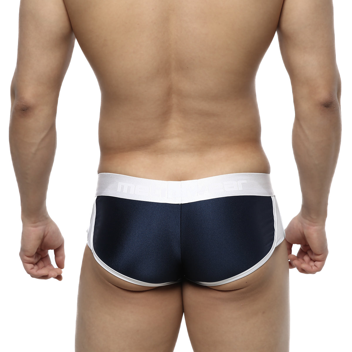 Navy blue and white MetroMaleWear Active Boxer 3327-28 men’s athletic briefs with sleek form-fitting design