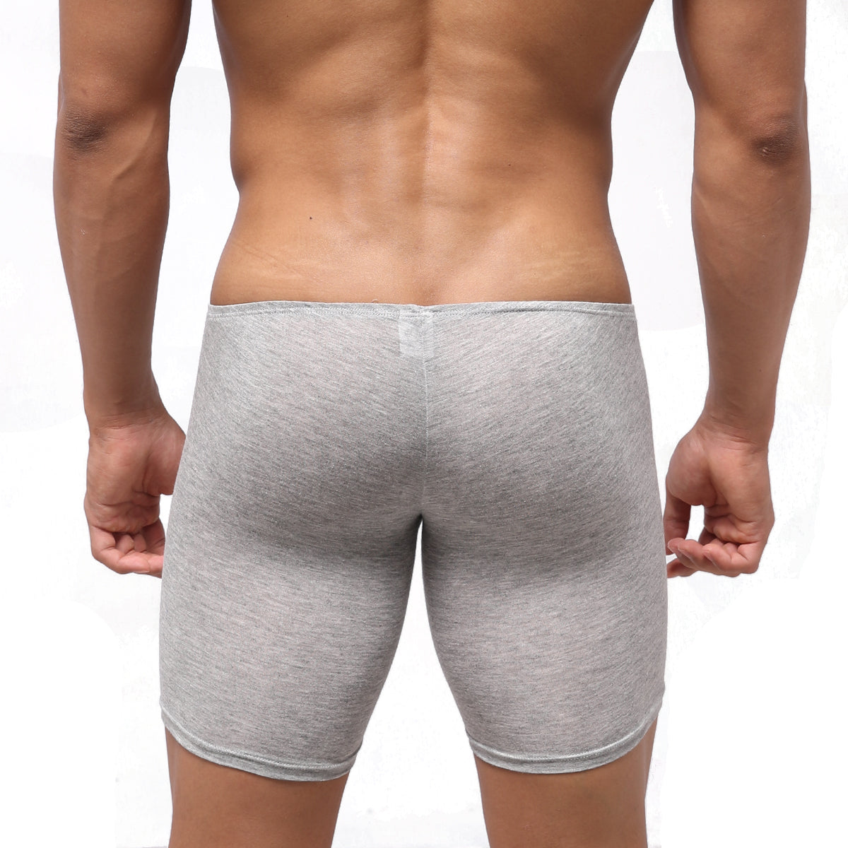 MetroMaleWear bosillo long boxer gray 3514-10 gray heathered men’s briefs with snug form-fitting design