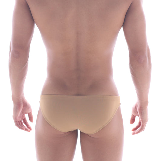 Beige metroMalewear puente bikini gold 3603-21 briefs with smooth form-fitting design for comfortable wear