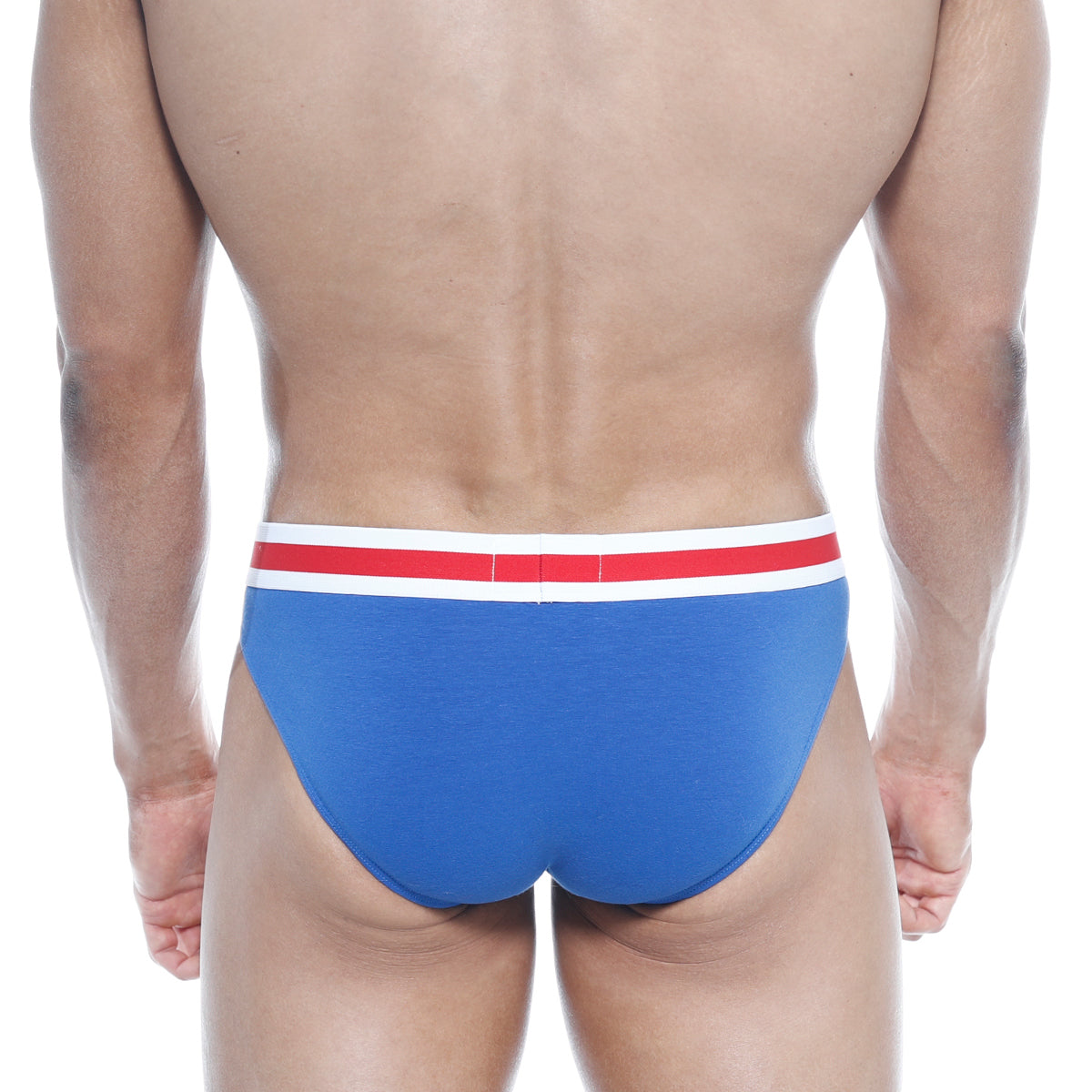 MetroMaleWear Spartacus brief royal 3804-18 blue briefs with red and white striped waistband for comfortable wear
