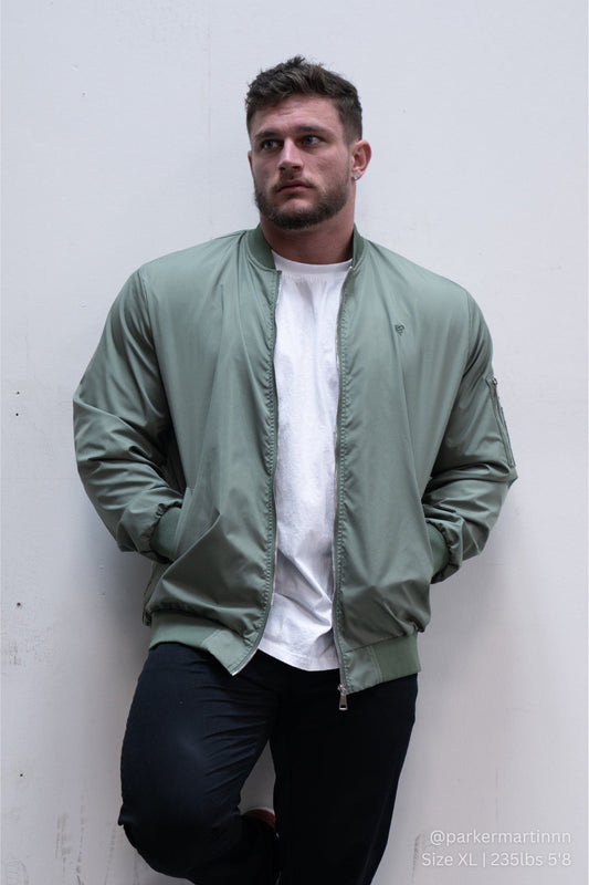 Jed North Men's Men's Premium Bomber Jacket - Olive