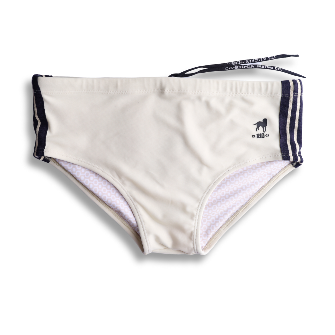CA-RIO-CA Creme Sunga - Designer Swim Shorts