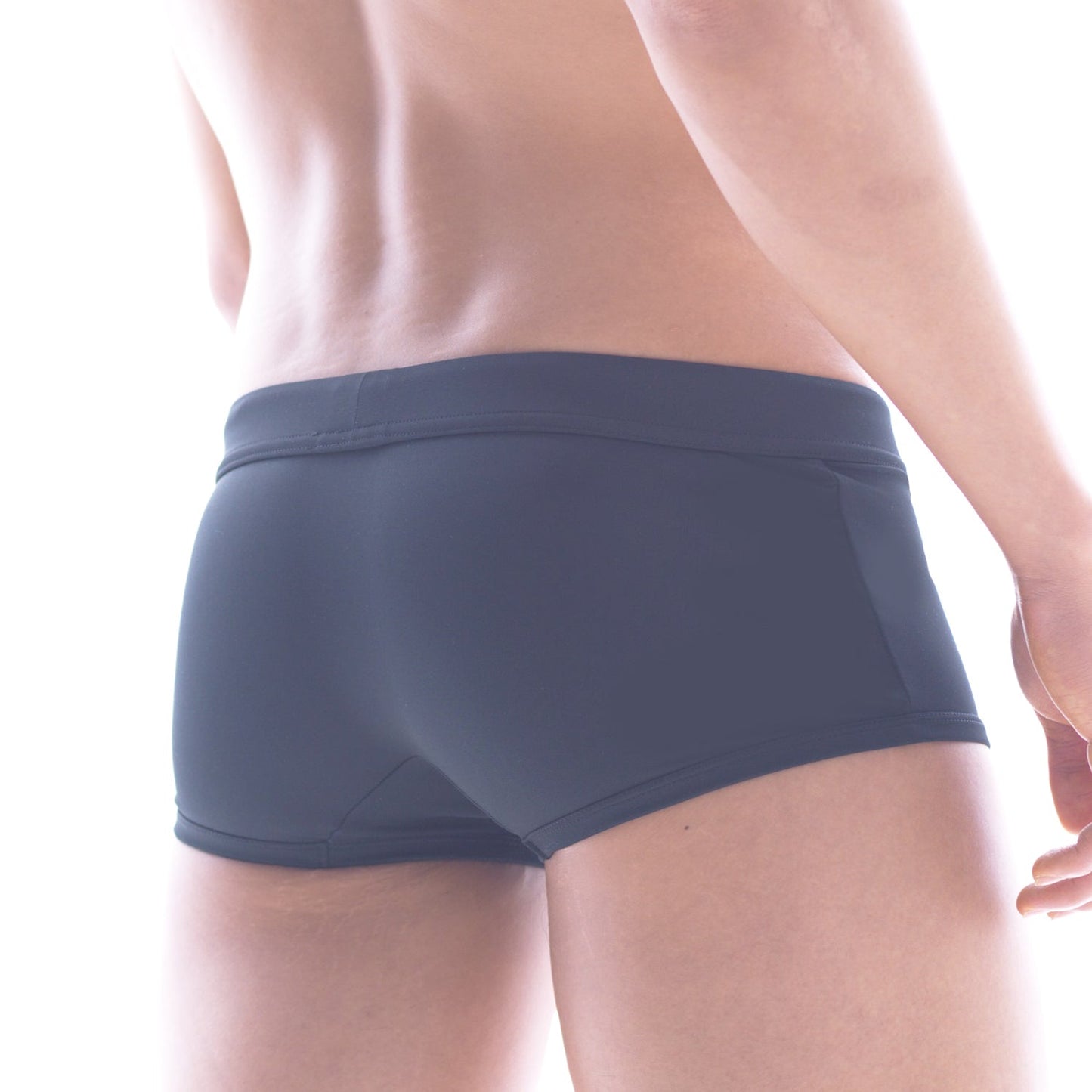 MetroMaleWear classic swim trunk black 4932-20 dark gray form-fitting briefs with smooth stretchy fabric and snug waistband