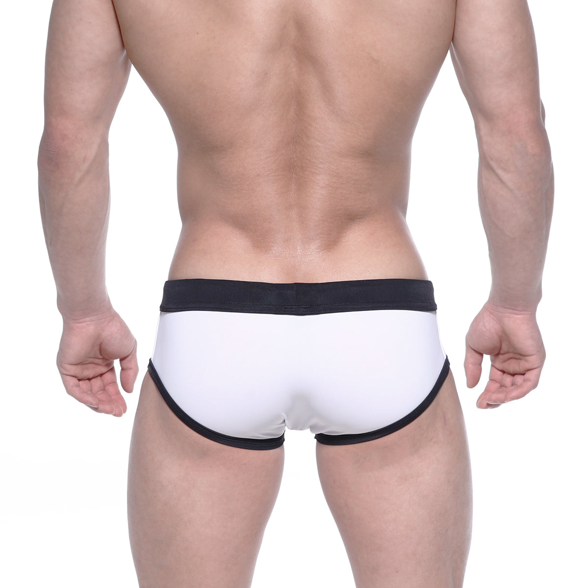 White briefs with black trim metro male wear france flag swim briefs 4960-42 offering comfortable swimwear fit