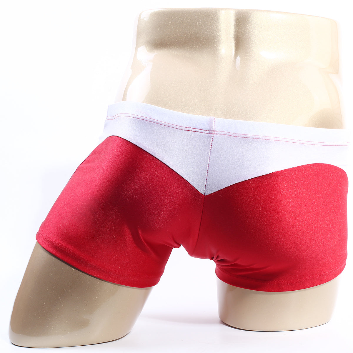 MetroMaleWear Ultra Square Cut red and white boxer briefs with sleek form-fitting design for comfortable wear