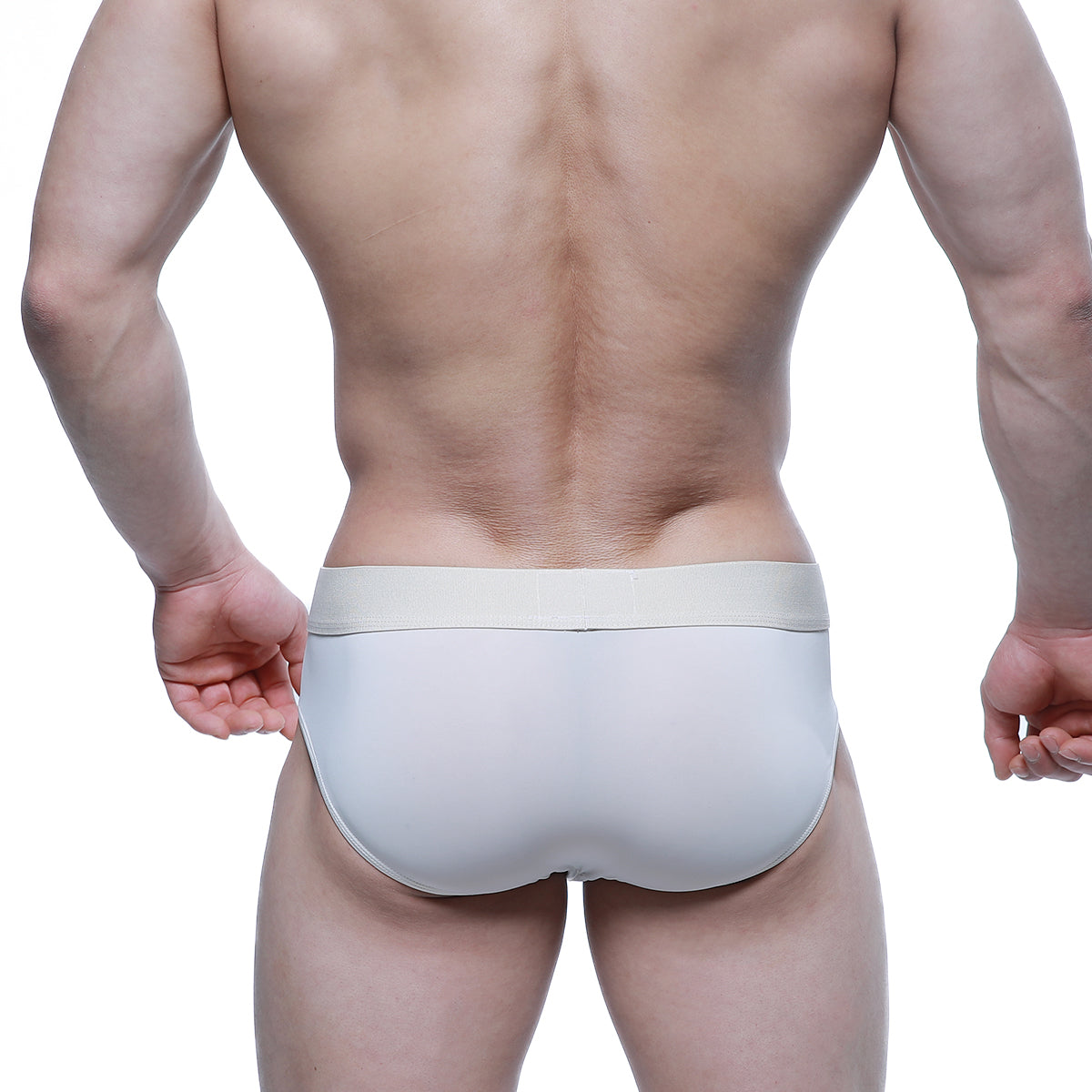 MetroMalewear basic brief nude 5003-07 white briefs with smooth form-fitting design and elastic waistband