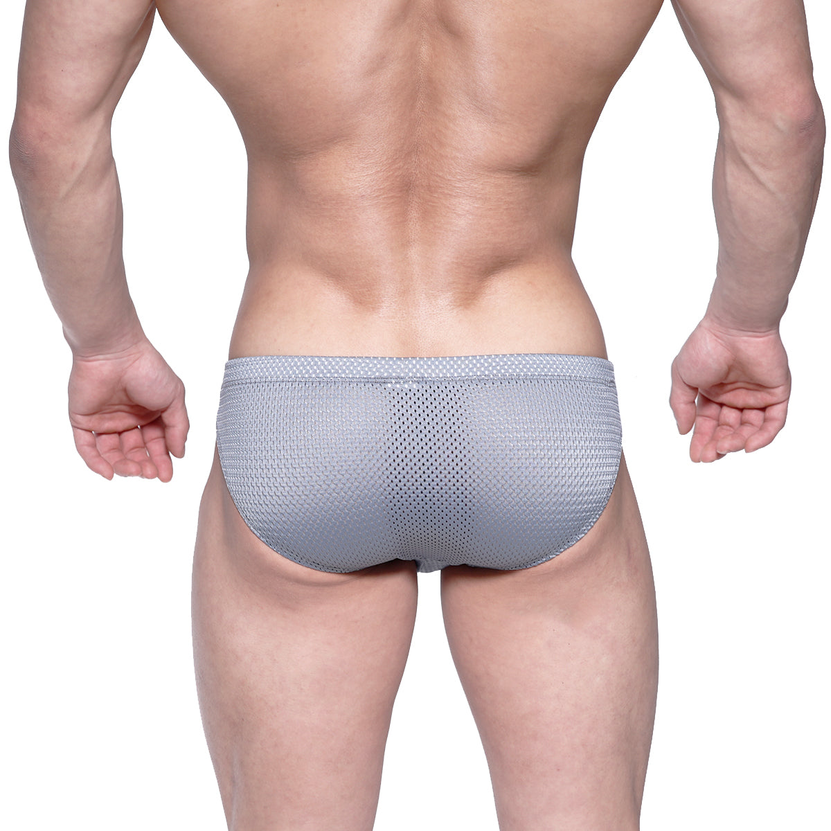 Metro male wear vasco hip brief gray mesh 5103-42 gray mesh briefs with a subtle textured pattern