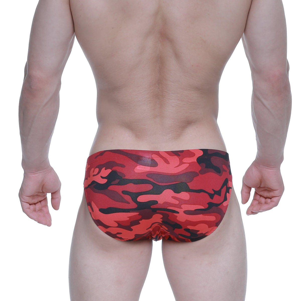 Metro malewear urban camo bikini 5103-m90 red and black camouflage swim trunks designed for comfortable beachwear