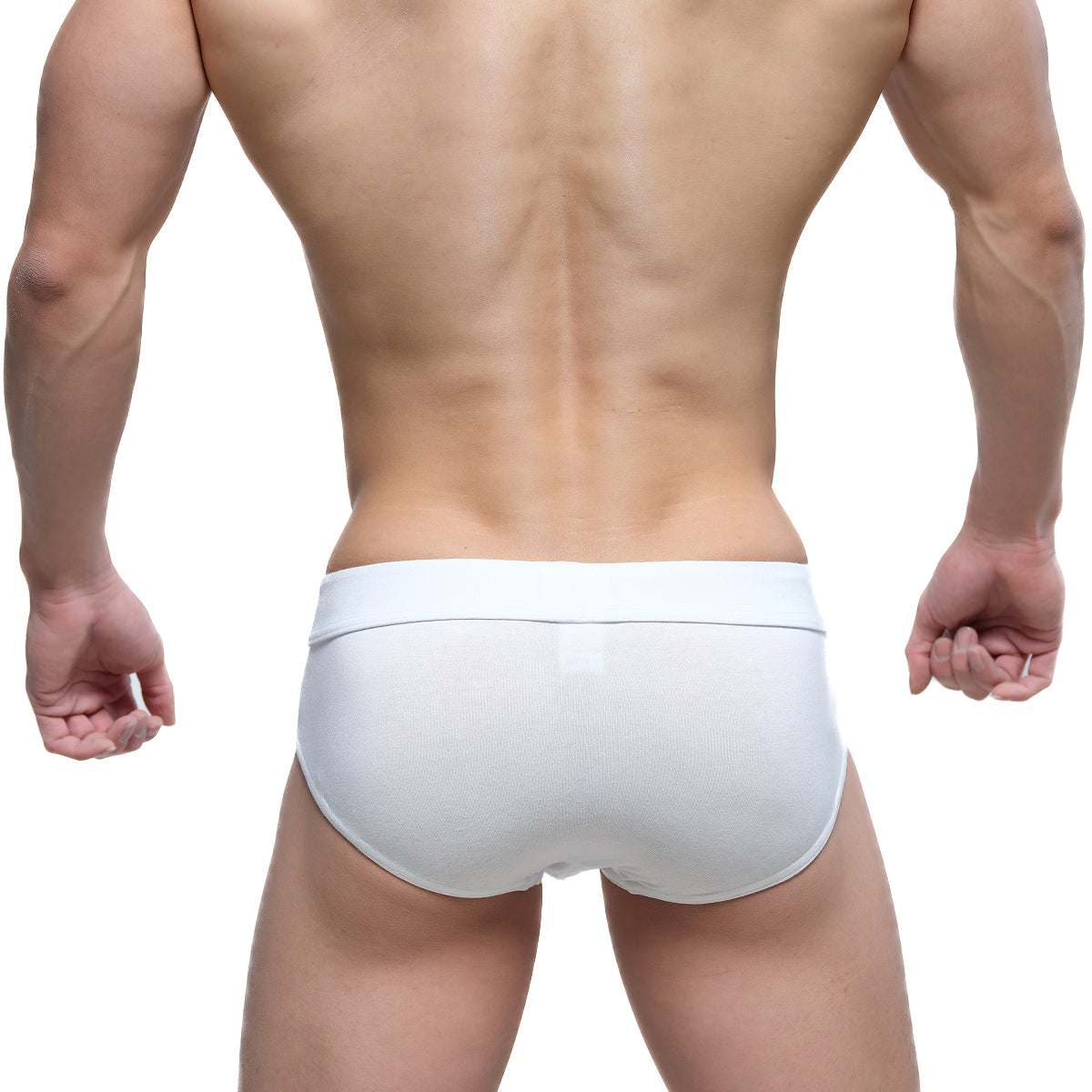 White textured briefs with smooth elastic waistband by metromalewear deseo brief white 5503-00