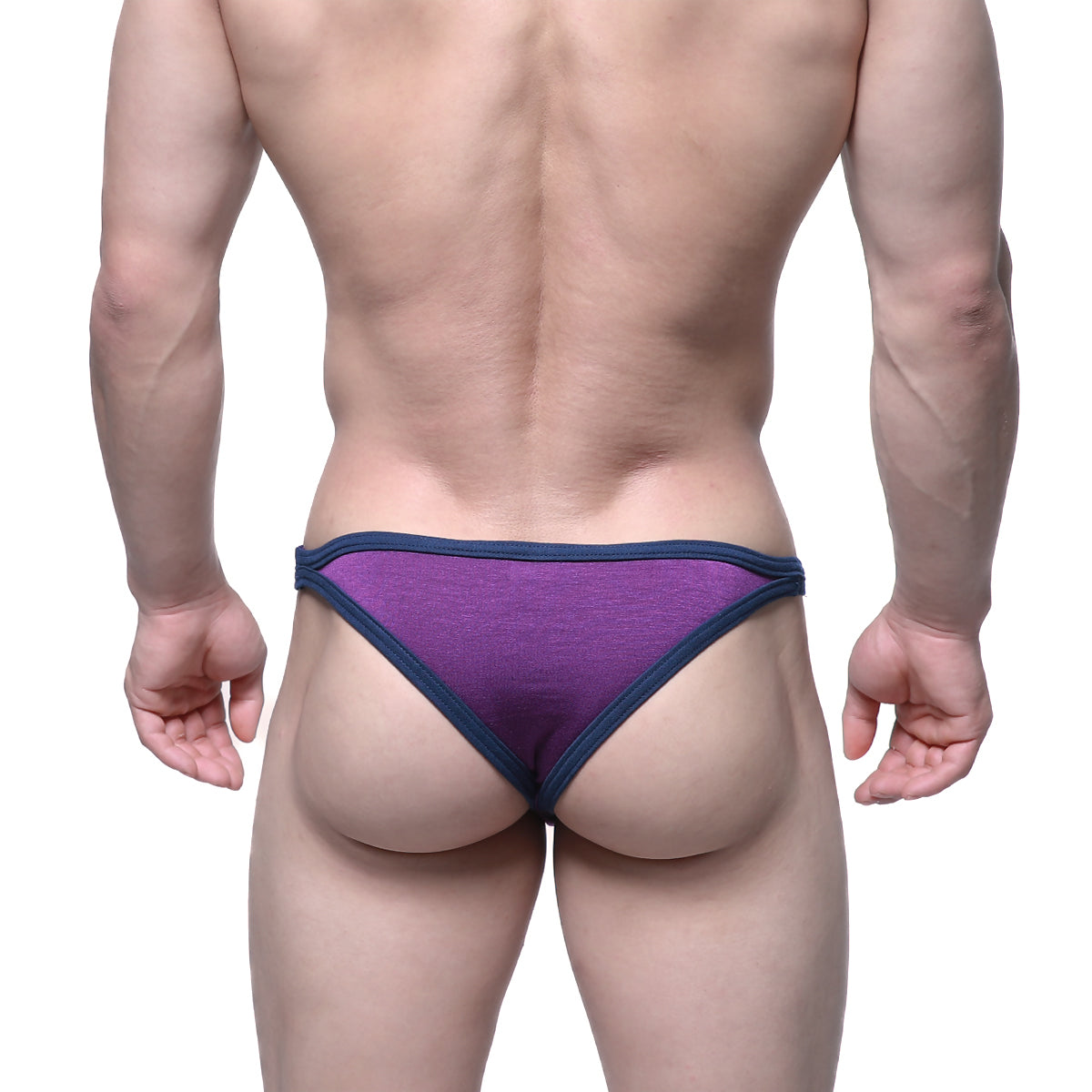 MetroMaleWear Infinito bikini grape 6017-19 purple and navy blue briefs with snug form-fitting design