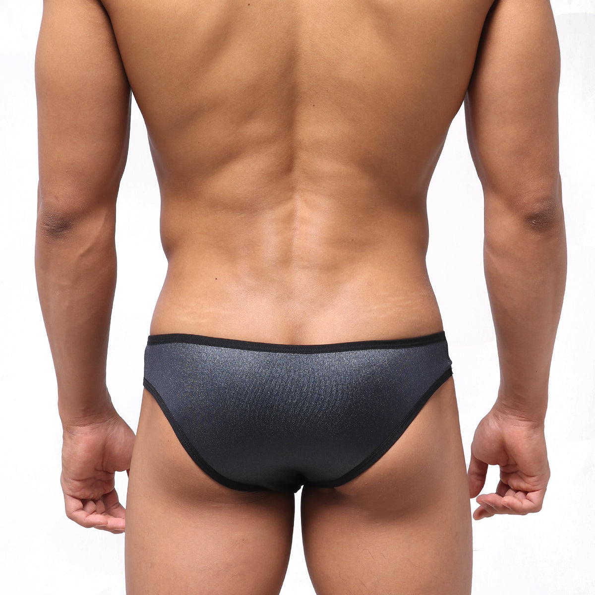 Black textured MetroMaleWear Focus brief 6107-20 with sleek modern design for comfortable daily wear