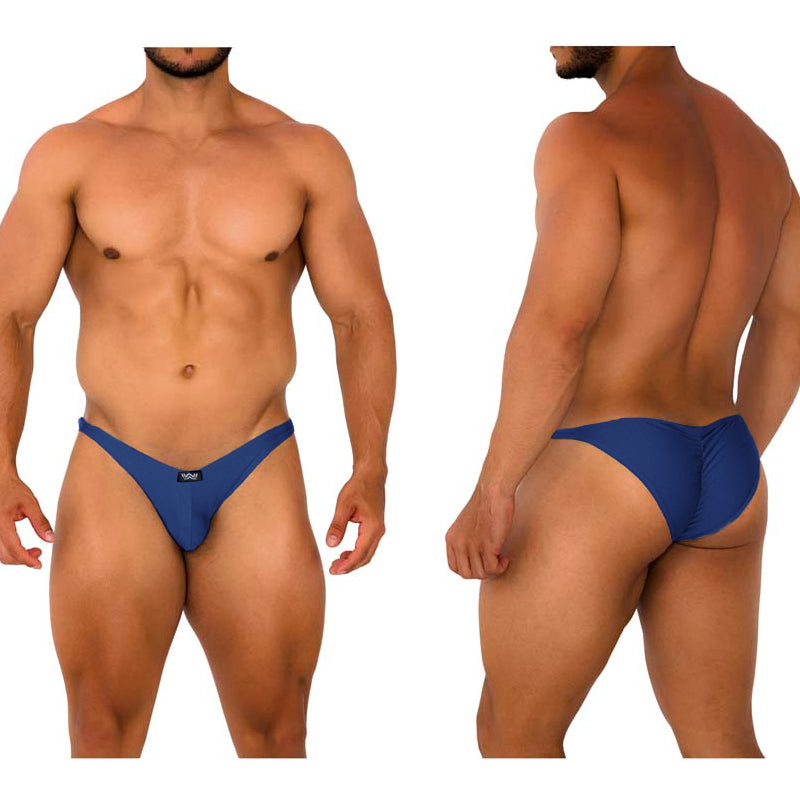 Blue men’s briefs metro male wear fantasy bikini dark blue 6116-28 with sleek form-fitting design and small black logo