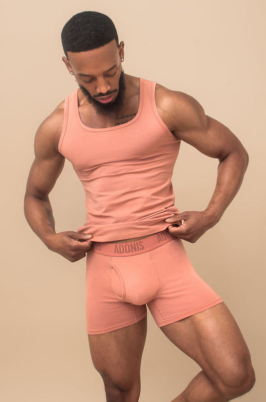 Adonis by Kyhry Men's Peach Cream 2-Piece Set