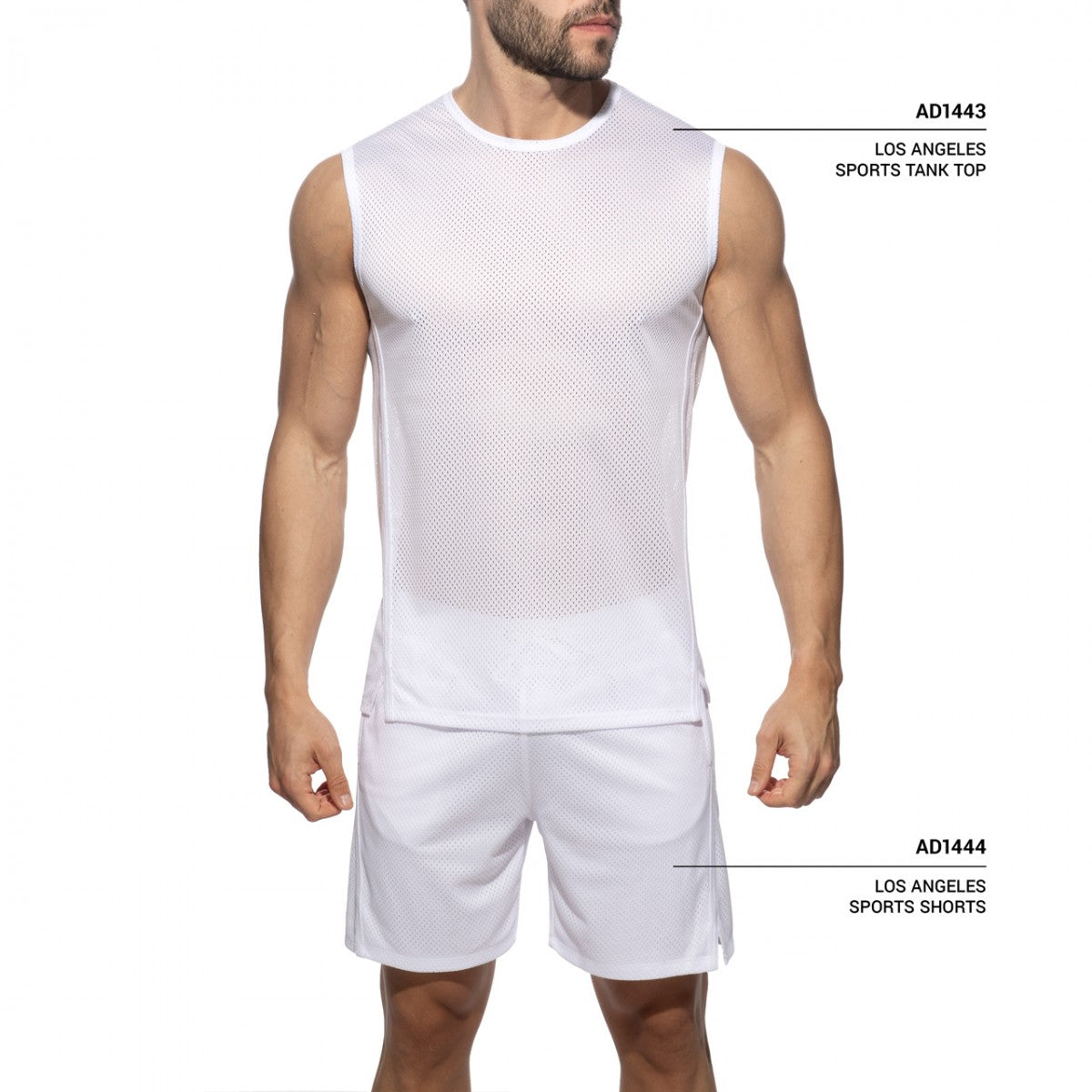 Addicted Los Angels Sports Shorts - White