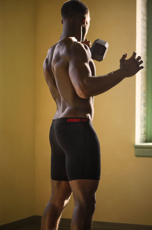 Adonis by Kyhry Men's Adonis Fit Black Long Boxer Brief