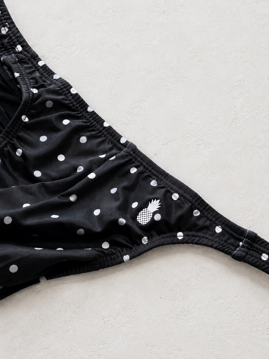 JJ Malibu Men's Cheeky Classic G-String Thong - Polka Dots