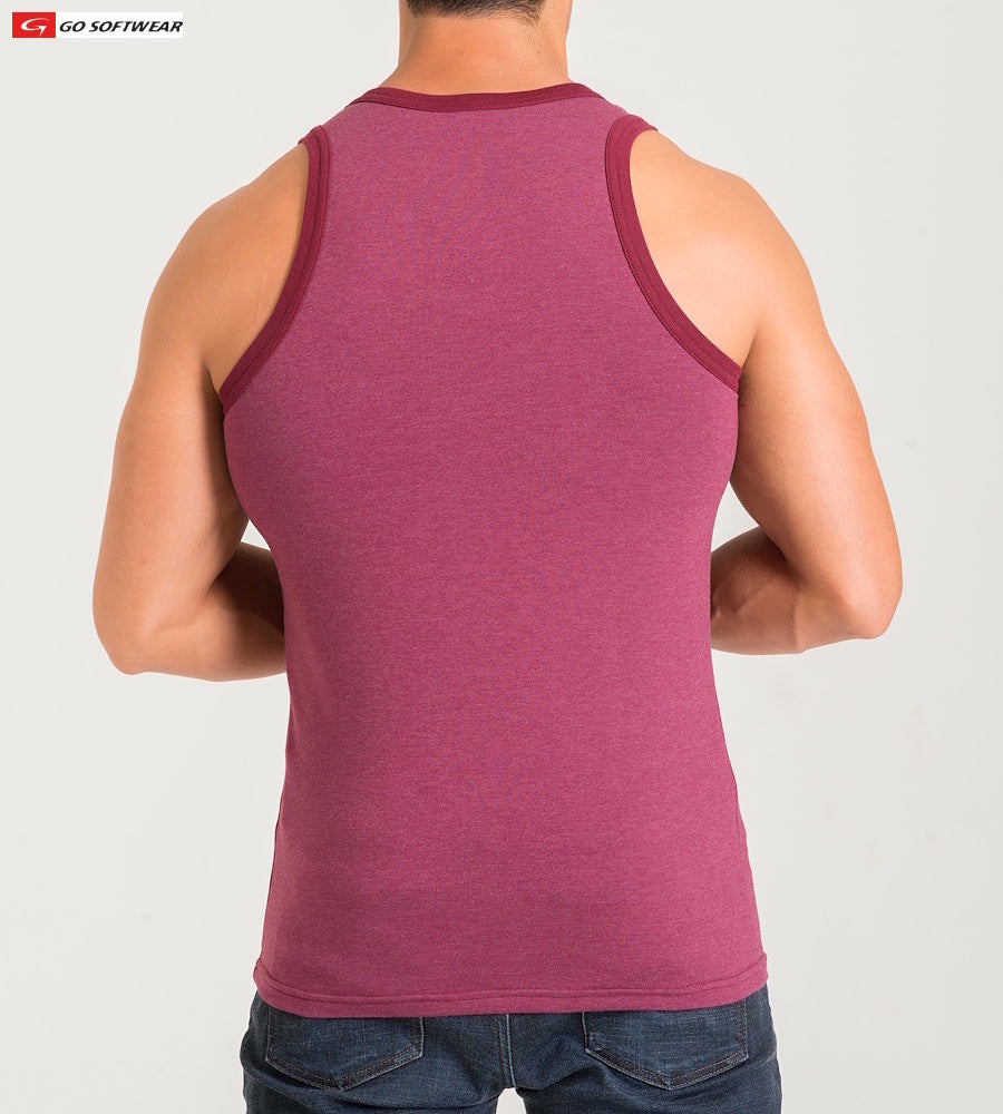 Go Softwear 4946 Herren California Bliss Klassisches Tanktop - Kastanienbraun