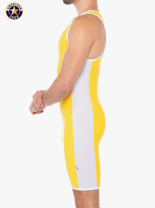 AMERICAN JOCK 8408 Herren-Sport-Takedown-Singlet - Goldgelb