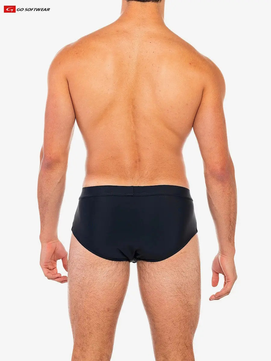 Go Softwear 4579 Men's Folsom Swim Brief - Black/Royal
