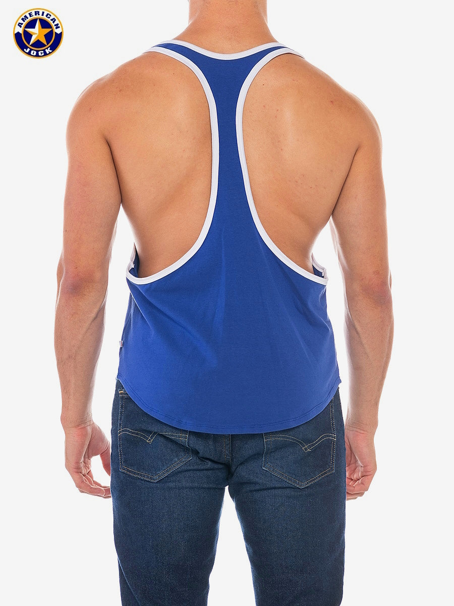 AMERICAN JOCK 8407 Herren Sport-Stringer-Tanktop - Royalblau