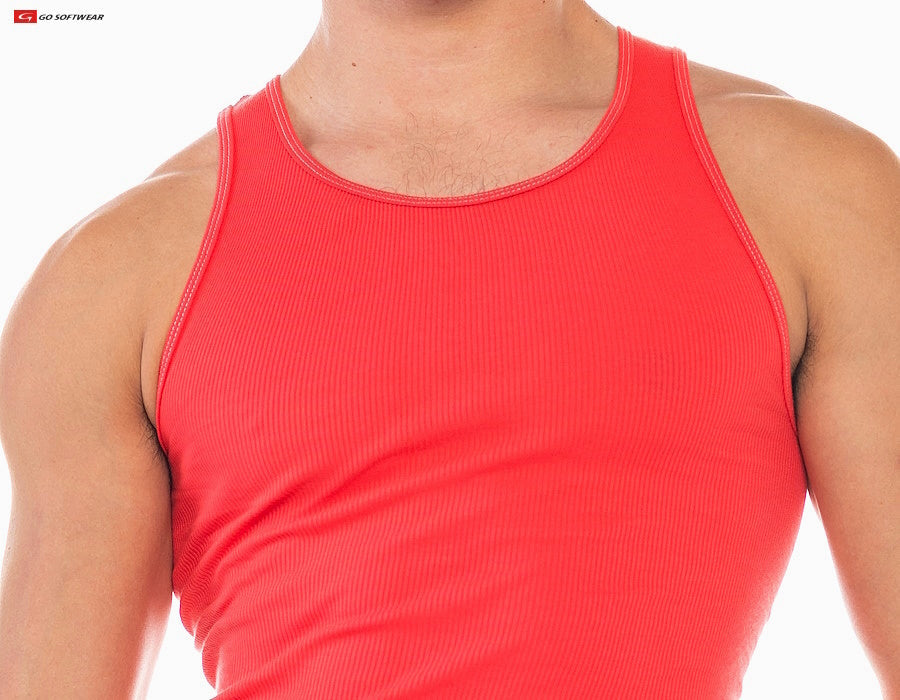 Go Softwear 4915 Herren Resort Ripp-Tanktop - Calypso Koralle