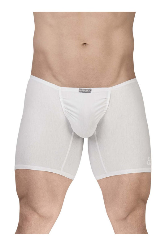 White ergowear ew1737 feel gr8 cotton boxer briefs with contoured pouch and subtle seam detailing