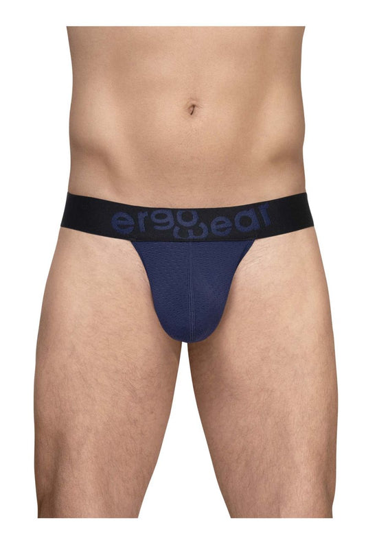 Navy blue ergonomic briefs with black ergo waistband designed for comfort in the ergowear ew1790 max flow bikini