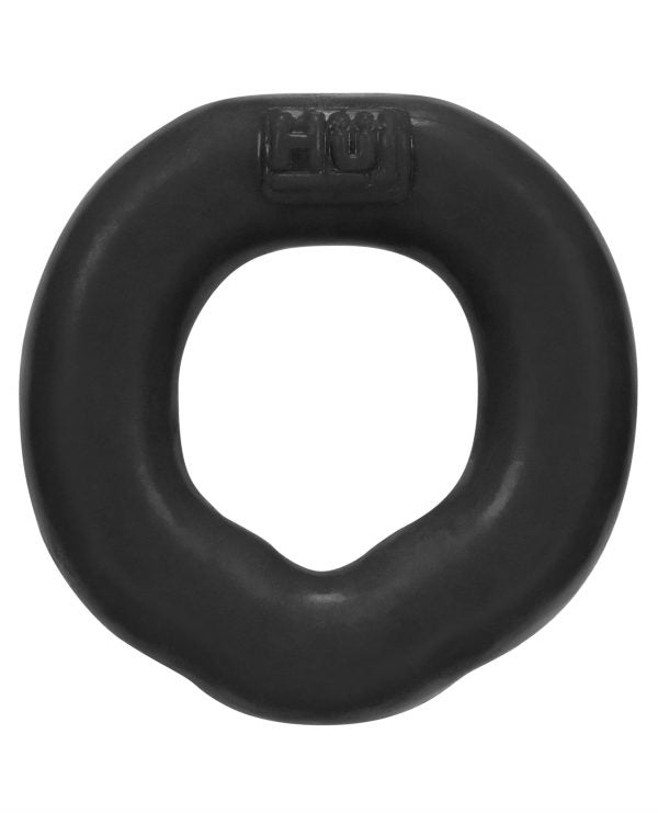 Black hui brand fit ergo long-wear c-ring anal ring made of smooth durable silicone with embossed logo and textured surface