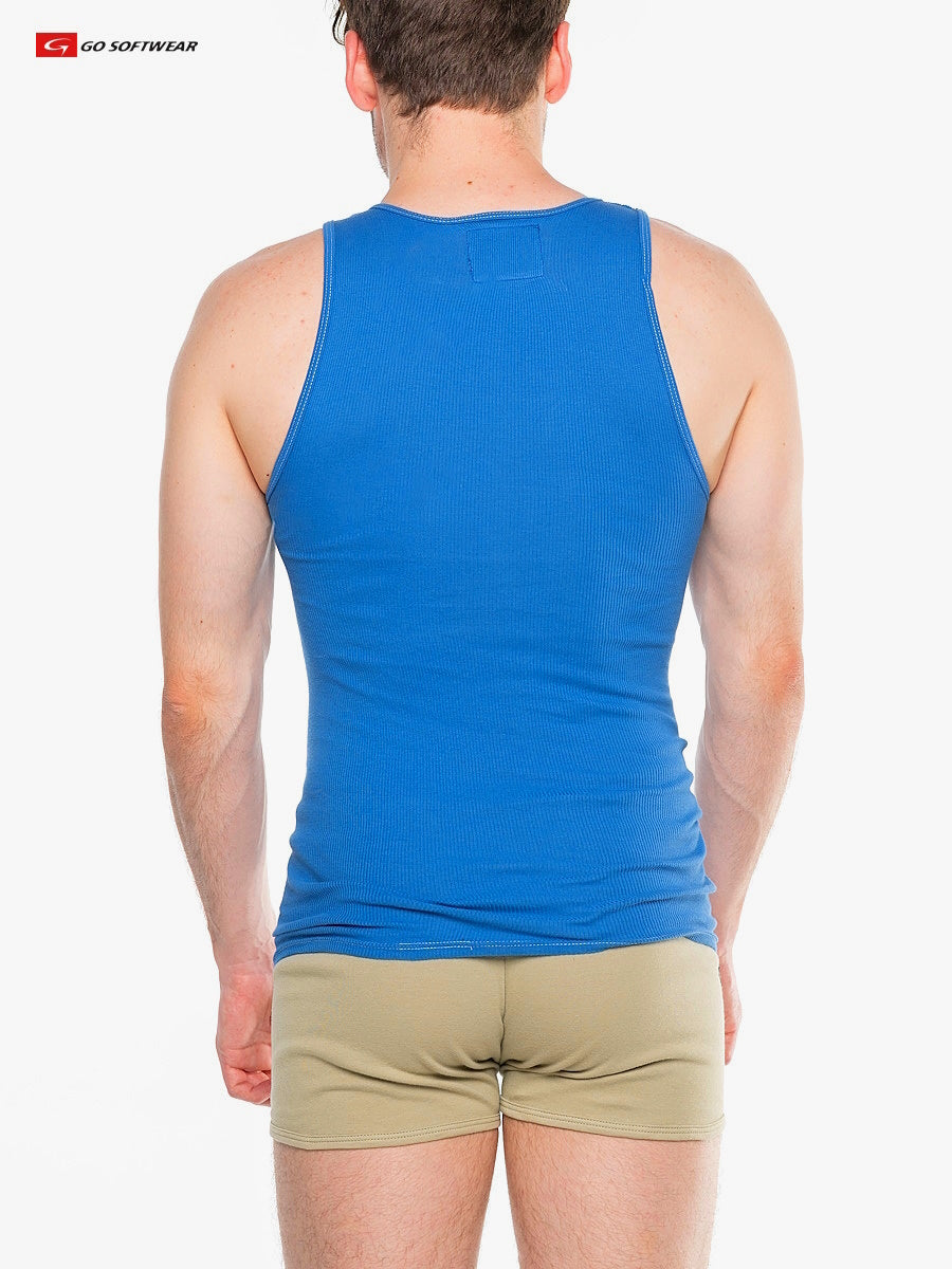 Go Softwear 4855 Herren Zion Ripp-Unterhemd - Galaktisches Kobalt