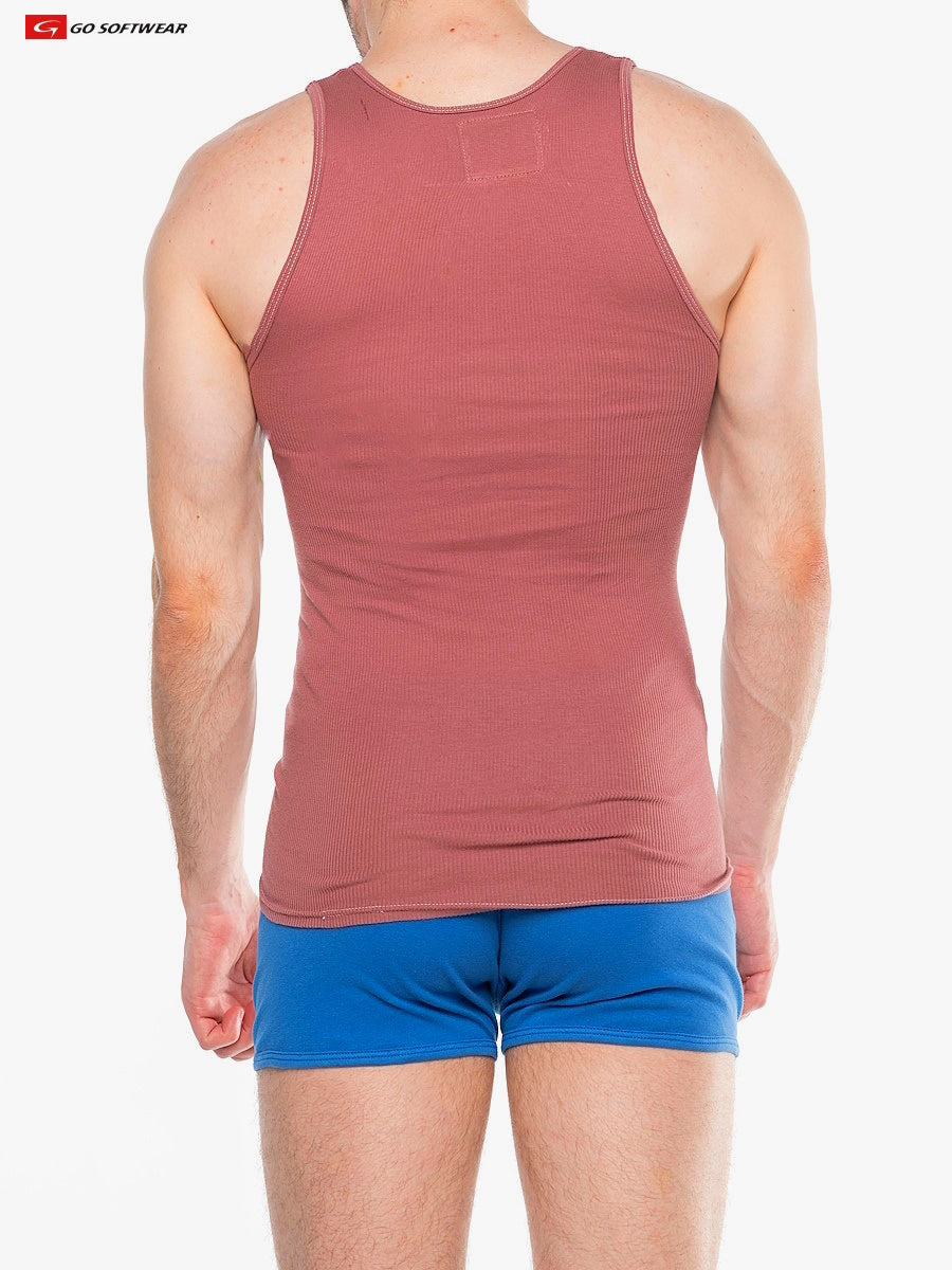 Go Softwear 4855 Herren Zion Ripp-Unterhemd - Red Clay