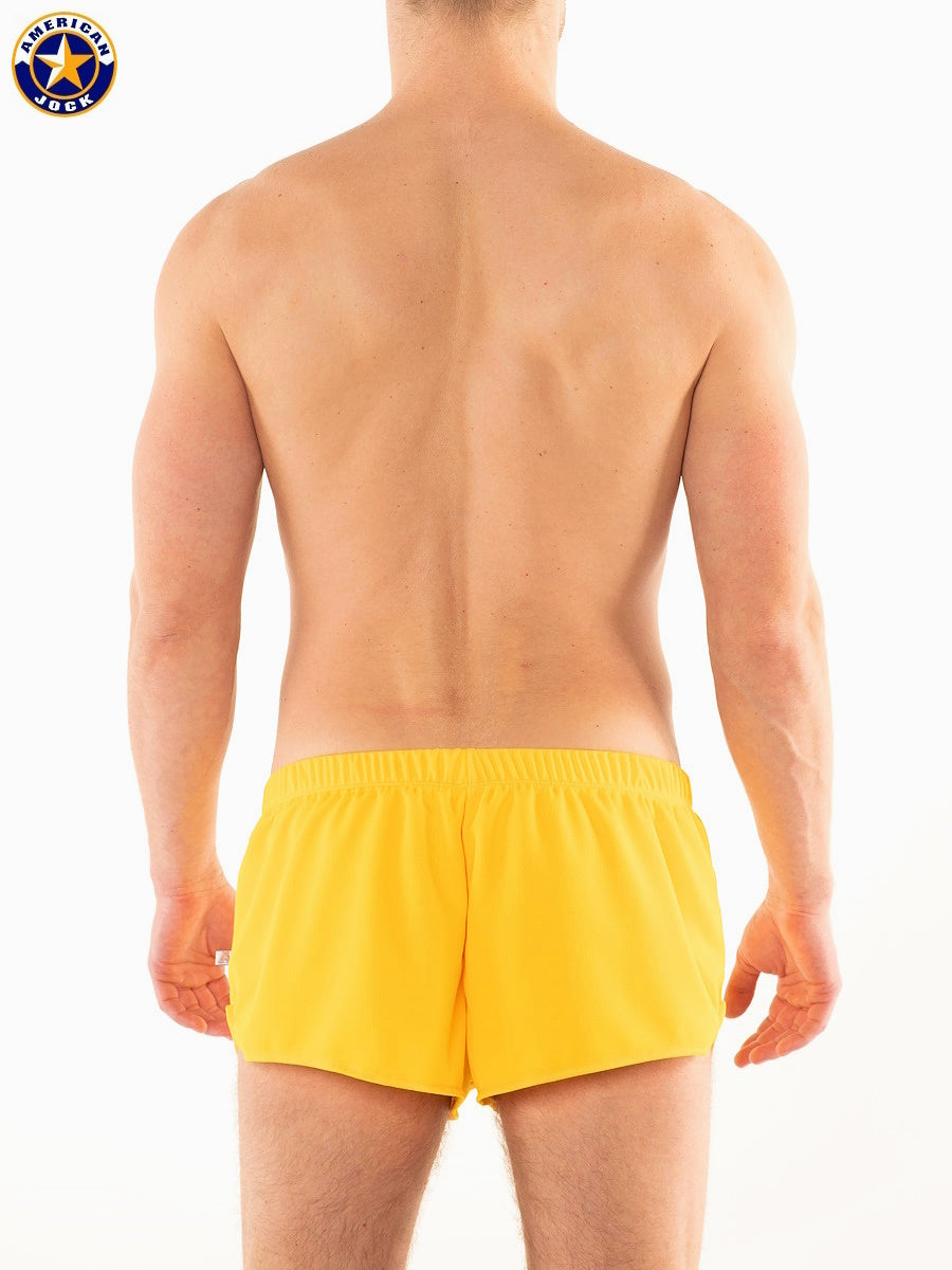 AMERICAN JOCK 8316 Herren Ultra Laufshorts - Gelb