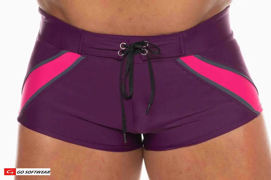 Go Softwear 4547 Men's Zanzibar Square-Cut Swim - Plum