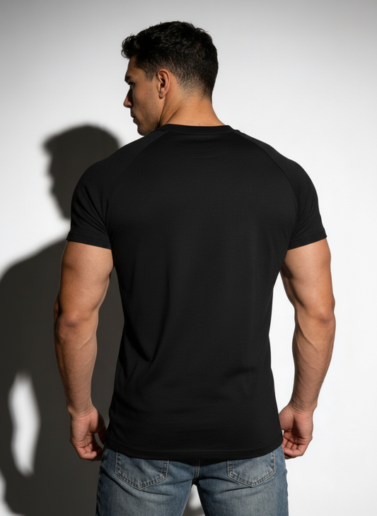Jed North Men's V Neck Muscle-Fit T-Shirt - Black