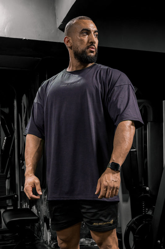 Jed North Men's Energy Oversized T-Shirt - Dark Gray