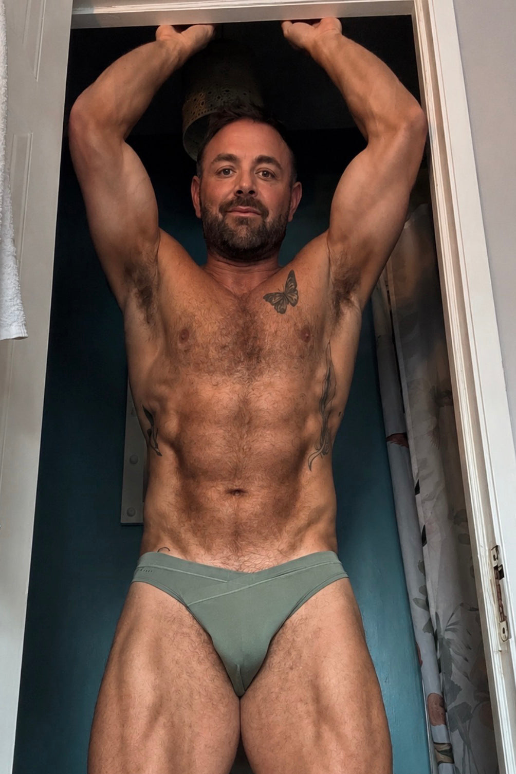 JJ Malibu Men's Soft Modal Criss-Cross Briefs - Charcoal Olive