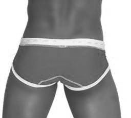 Black and white striped briefs with a snug fit from icker sea cord contrast trim and stitching bikini swimwear green white cob 13 34