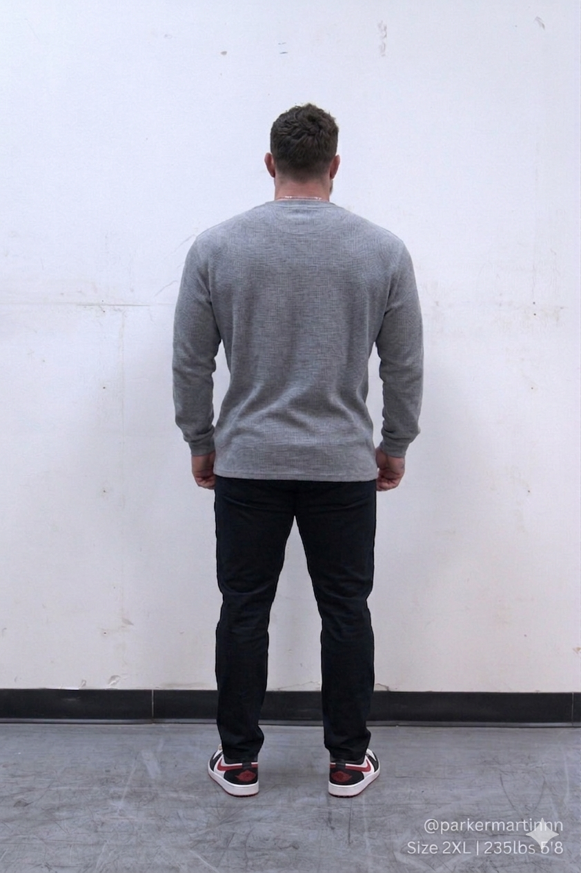 Jed North Men's Waffle Knit Henley Long Sleeve T-Shirt - Dark Gray