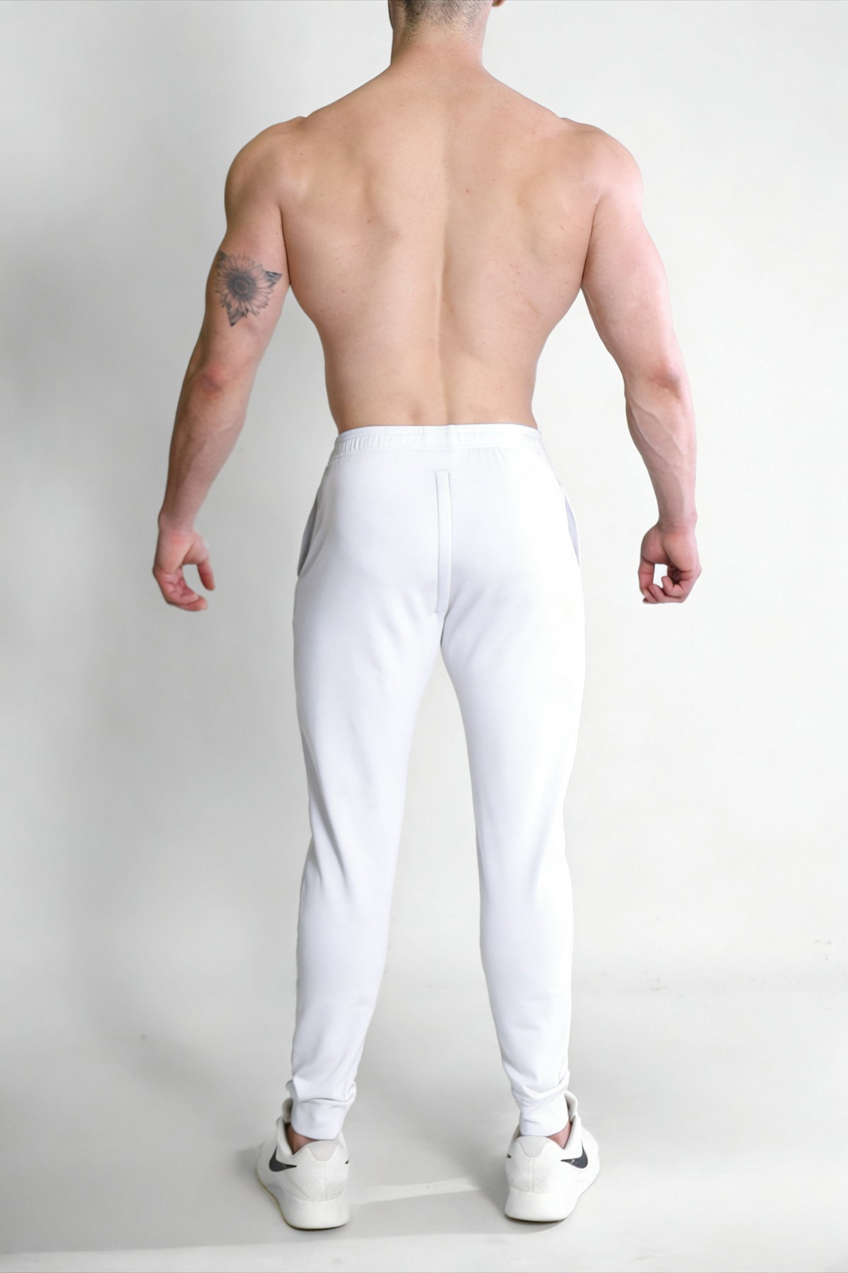 JJ Malibu Men's Peek-A-Boo Joggers - White